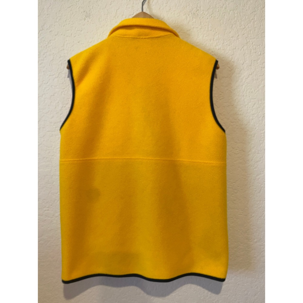 Nordstrom Mens Fleece Vest Size Medium Yellow Full Zip Fisherman Preppy Nautical - Picture 4 of 7